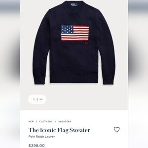 Mens polo Flag knitted